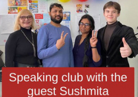 Speaking club with the guest Sushmita